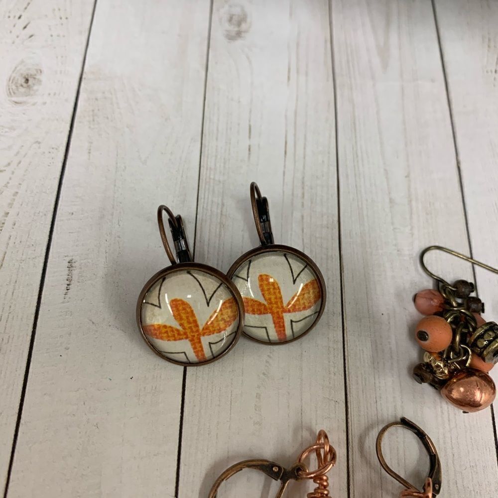 Copper Dangle Earring Lot Bundle‎ - Picture 3 of 4